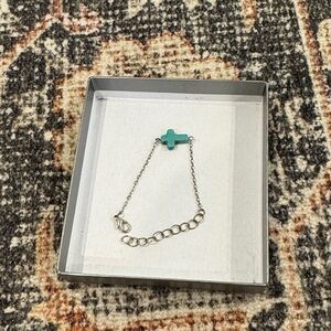 Turquoise Cross Chain Bracelet
